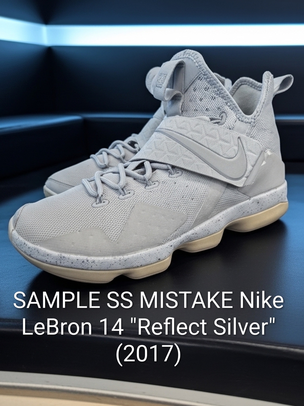 SAMPLE FACTORY SS MISTAKE Nike LeBron 14 "Reflect Silver" (2017) M9/W10.5 EUC